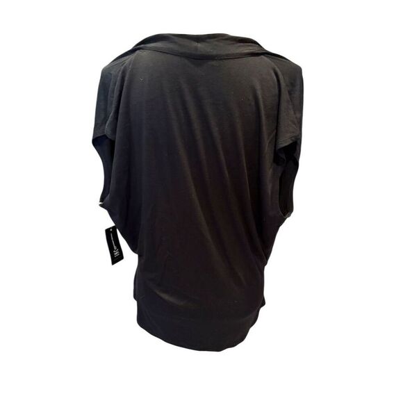 INC Women's Plus 1X Black Sleeveless Wrap Blouse Casual Top - Picture 4 of 9